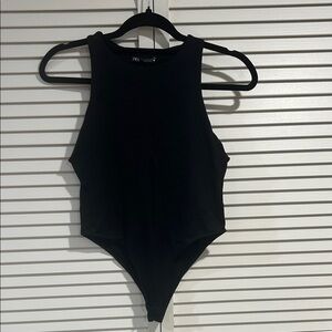 Zara Black Sleeveless Bodysuit